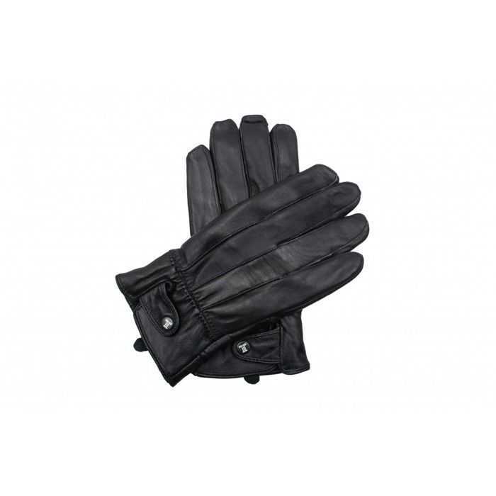 gants cuir avec doublure polaire torrente couture milo - noir