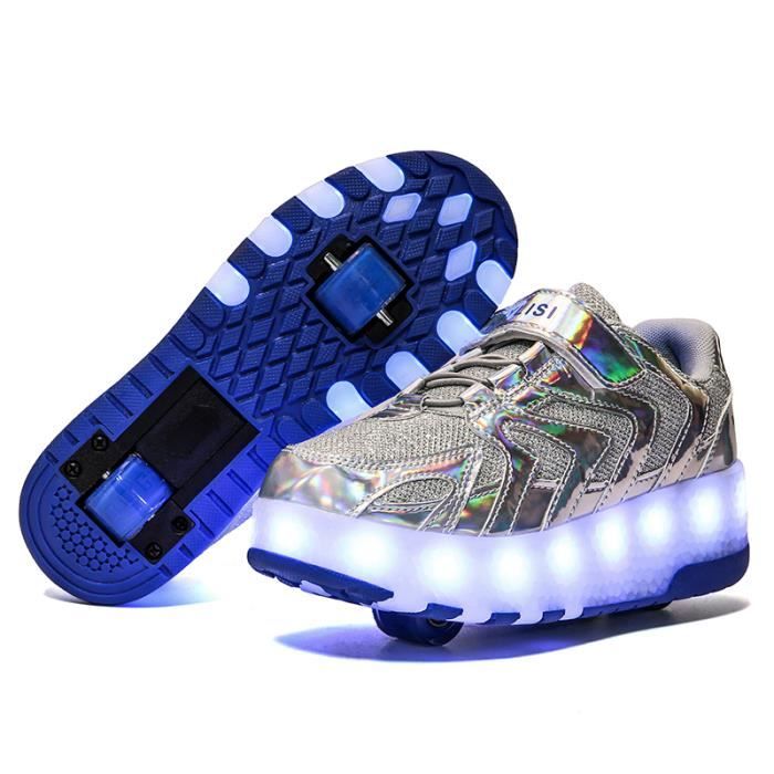 Chaussures Roller LED Lumineuse À Roulettes Baskrt Enfants