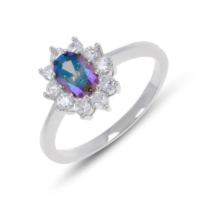 Bague Marquise Elli - Argent 925, Zircone Cubique, Design Minimaliste