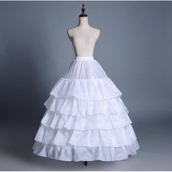 Jupon à Cerceaux Princesse Pour Fille - Crinoline 3 Cerceaux Blanc Pour Robe De Cérémonie | Taille ~65cm