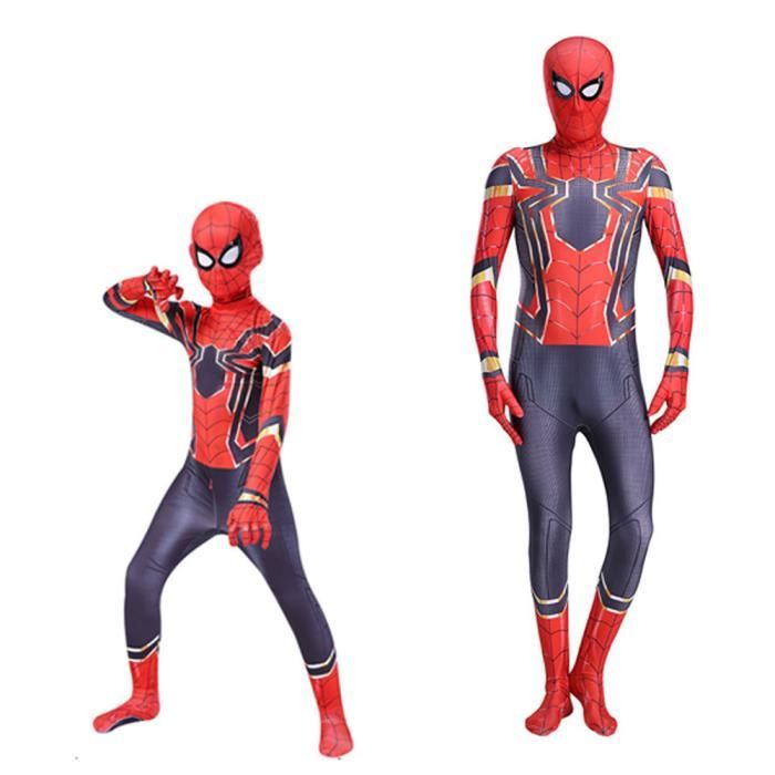 Barboteuse Spiderman Cosplay Costume Déguisement - avec Masque