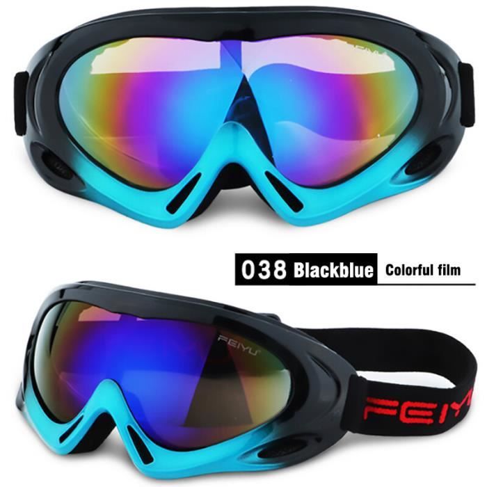 Lunettes De Ski Et Snowboard Unisexes – Sur-mesure, Miroir, Protection UV400, Noires
