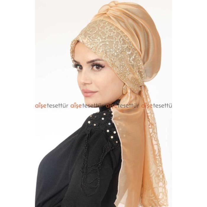 CRAZE Bon point de couture en mousseline de soie lourde hijab écharpe malaisie femmes écharpe