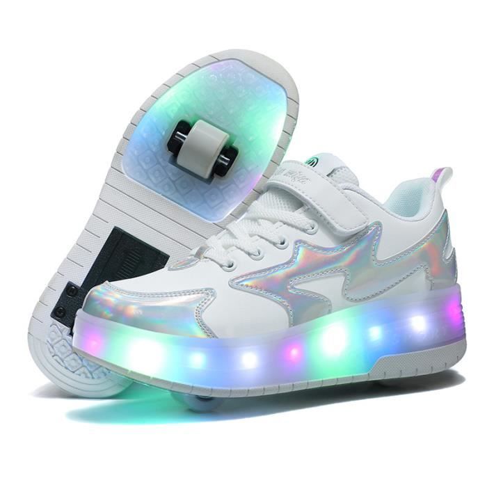 Enfants LED Chaussures avec roulettes Fille Garcon LED Lumineux Baskets de Skateboard Outdoor Patins avec Roues et USB Rechargeable Achat Vente Enfants LED Chaussures avec roulettes Fille Garcon LED L...