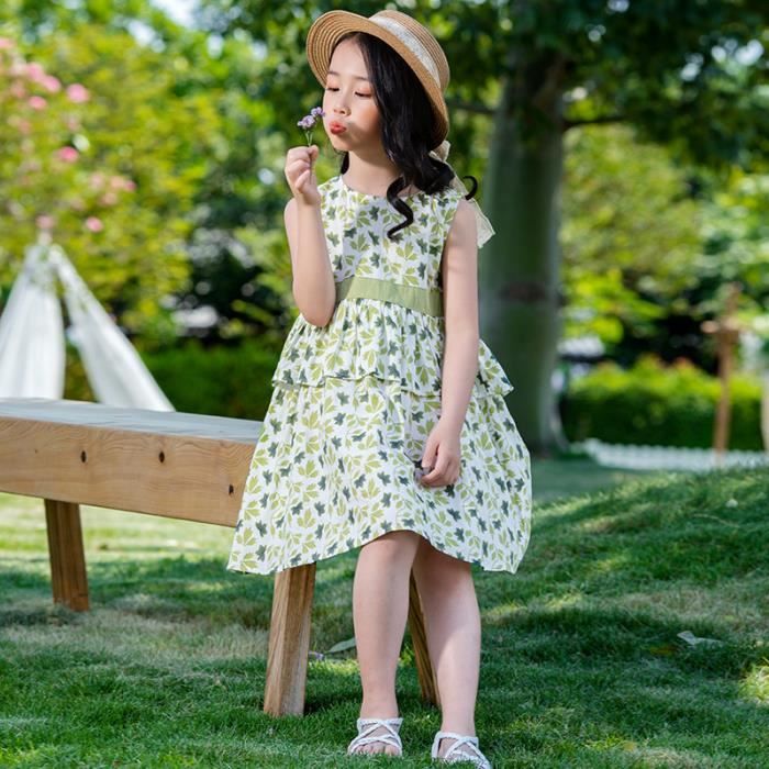 Robe Fille Sans Manches Nicole Miller - Rose Et Crème - Taille M - 100% Coton - Neuve Avec étiquette