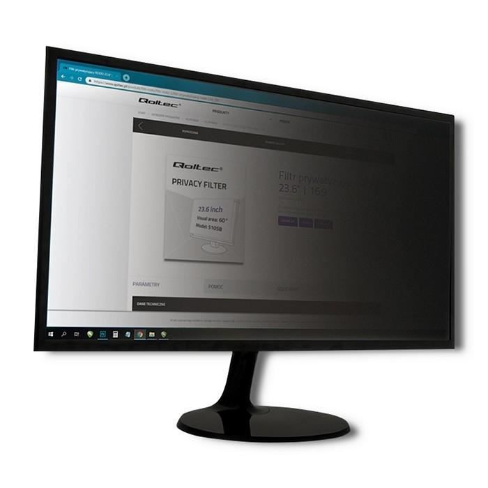 Filtre anti-reflets - QOLTEC 51062 - Moniteur - 16:10 - 508 cm (20)