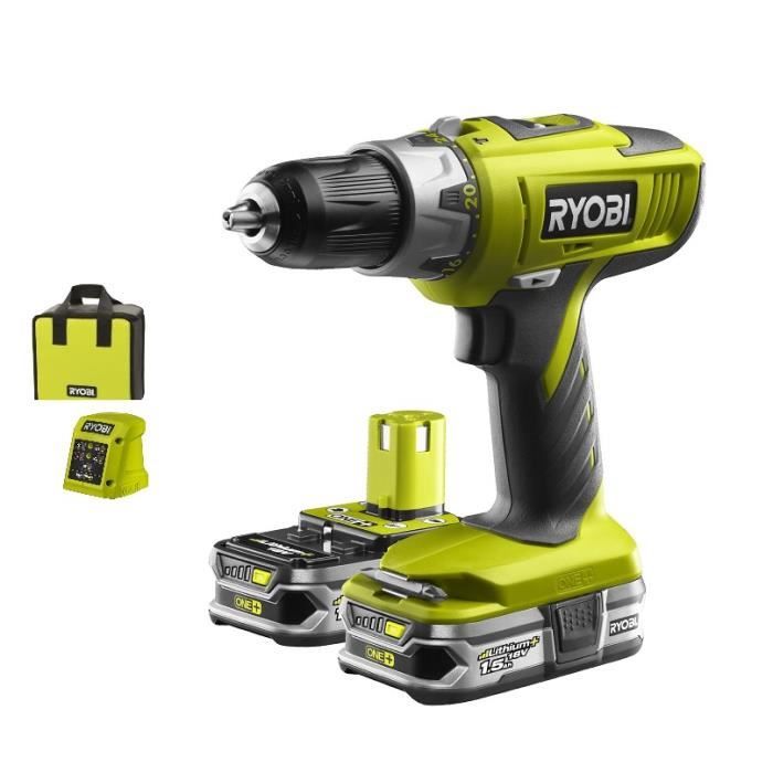 RYOBI - Perceuse à percussion compacte 18V ONE+ - 40 Nm - mandrin 10 mm