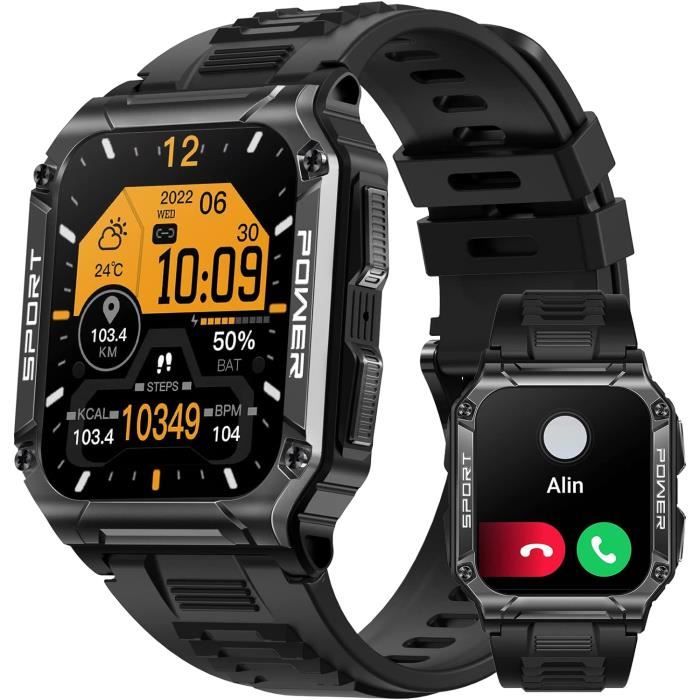 Homailida Montre Connectée Homme, 1.85 HD Smartwatch avec Appels Bluetooth, 100 Modes Sportifs, Bracelet D'activité Sommeil, Étanchéité IP68 Montre Intelligente Compatible iOS Android Homailida Montre Connectée Homme, 1.85 HD Smartwatch avec Appels Bluetooth, 100 Modes Sportifs, Bracelet D'activité Sommeil, Étanchéité IP68 Montre Intelligente Compatible iOS Android