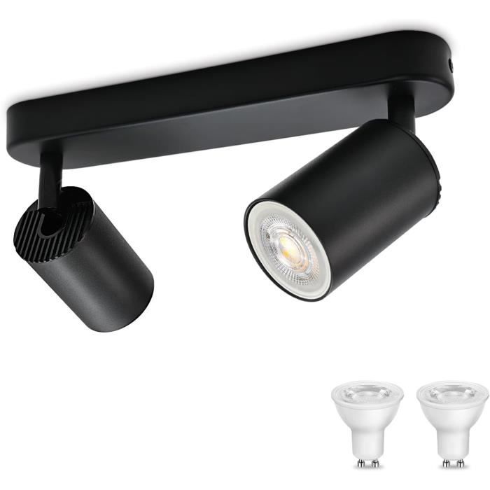 Lot De 2 Mini Spots LED USB 5V 3W Orientables 360° - Éclairage Blanc Chaud Pour Armoires Et Vitrines