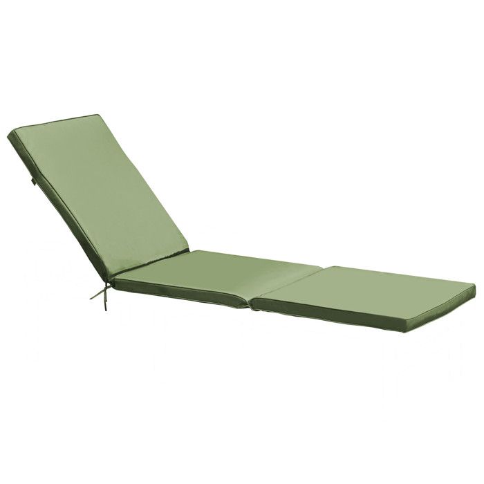 Coussin bain de soleil polyester vert cactus 186x53x5 cm Picchu - Oviala