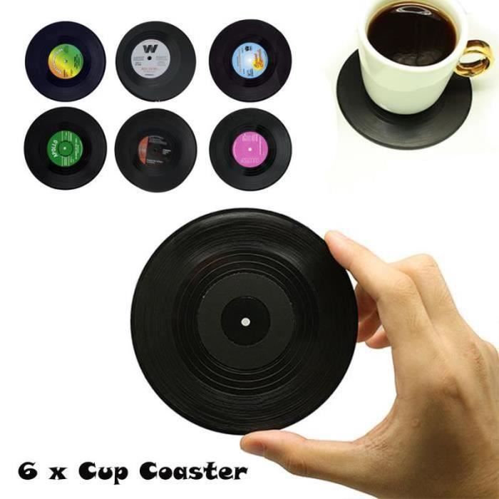 Lot de 6 dessous de verre vinyle Bomet main image 1