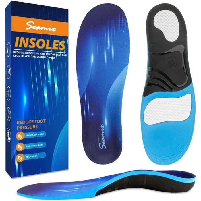 RooRuns Semelles Orthopédiques Soutien Voûte Plantaire – Gel Anti-Fasciite Pieds Plats Homme Femme Running
