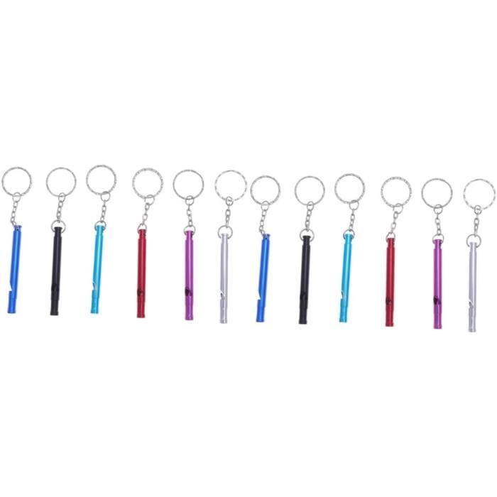 Lot De 12 Sifflets De Signalisation En Aluminium – Porte-clés, Ultra-léger (4,6 Cm) – Pour Camping, Sport, Survie, Arbitrage