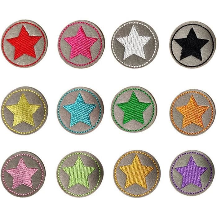 17 Pièces Patch Thermocollant Vetement De Fleurs De Broderie