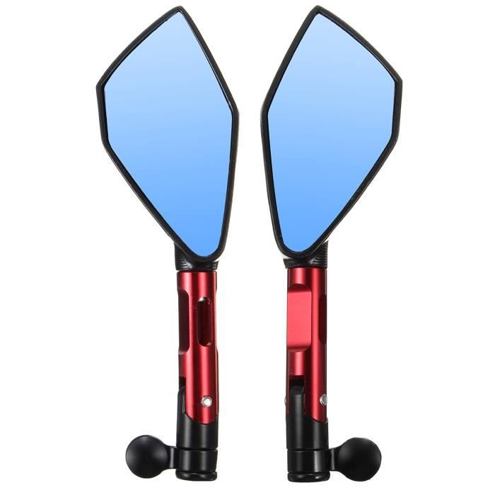 1 Paire Rétroviseurs Moto Flammes Orange - Miroirs Guidon 8mm/10mm Universels Scooter Électrique Moto