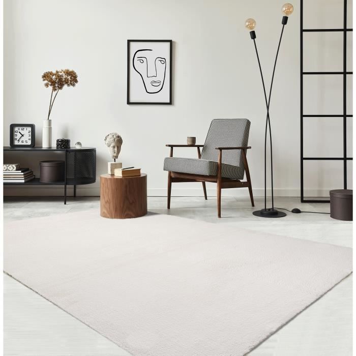 Tapis Moderne Extra chambre salon Doux - Loft - Crème - 200x290 cm - Rectangle - Intérieur- THE CARPET