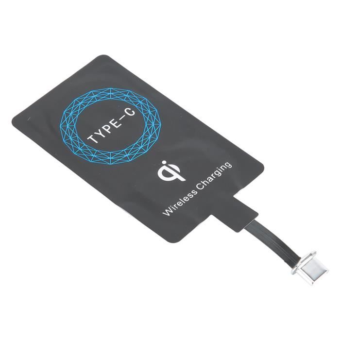 Adaptateur Charge Sans Fil Type C - Récepteur Ultra-Mince Prise Pliable - Efficacité 72% - Protection Surtension - Pour Smartphones