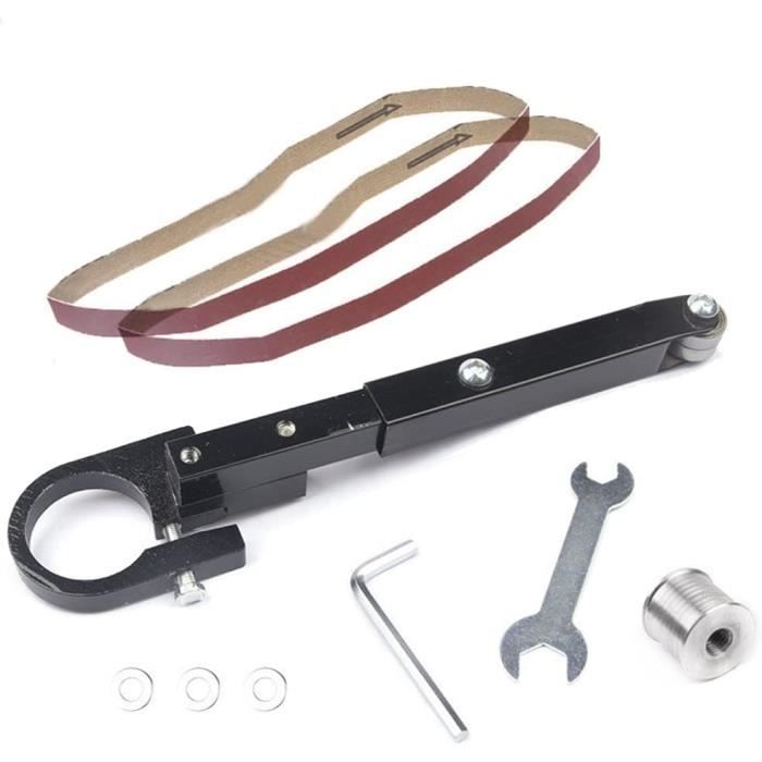 Adaptateur De Ponceuse à Broche 1,5 Pouces - Kit Avec 10 Papiers De Verre, Alliage Aluminium, Pour Perceuse - 12