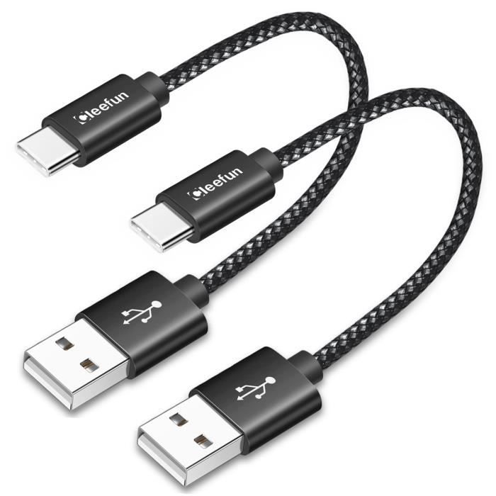 Cable Usb C Court [30Cm, Lot De 2], 3A Câble Usb C Charge Rapide ...