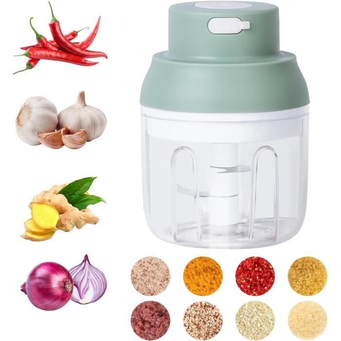 Mini Hachoir à Ail éLectrique, Hachoir à LéGumes Portable sans Fil de