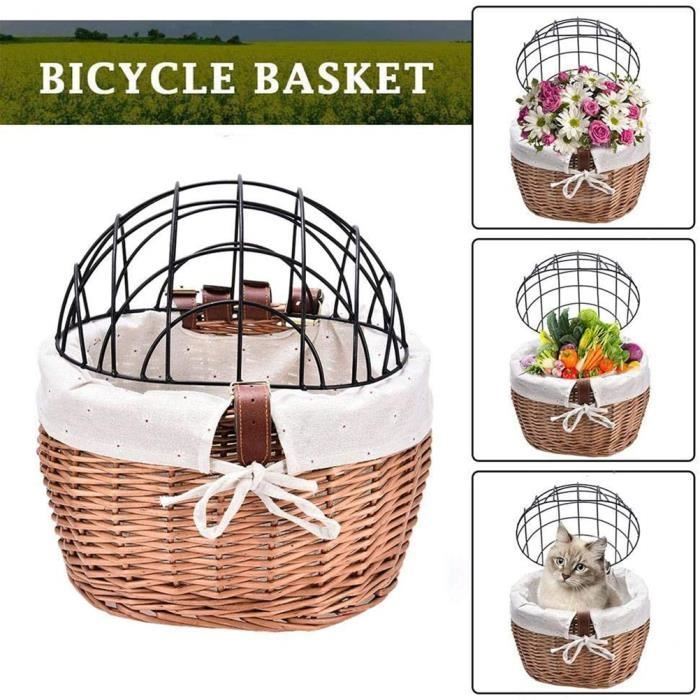Panier De Vélo Pliable Amovible - Imperméable, Grande Capacité 10 Kg - Pour Courses, Animaux, Camping - Fixation Rapide - 8