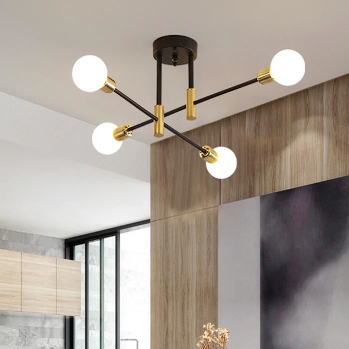Plafonnier LED Trango 4 Spots Pivotants - 4x5W E14 3000K - IP44 Pour Salle De Bain