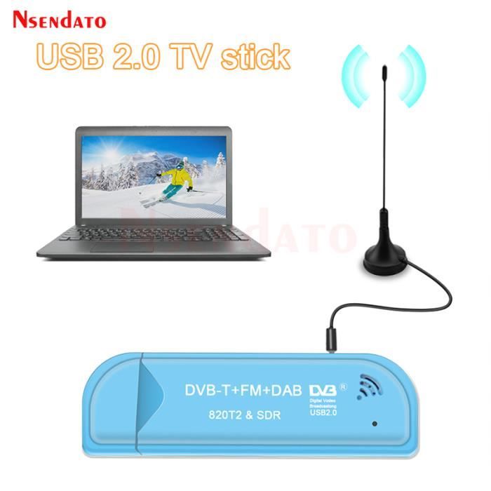 Récepteur TV USB RTL2832U R828D Dongle SDR - Tuner Large Bande 25-1760MHz Antenne Pour Radio & Surveillance