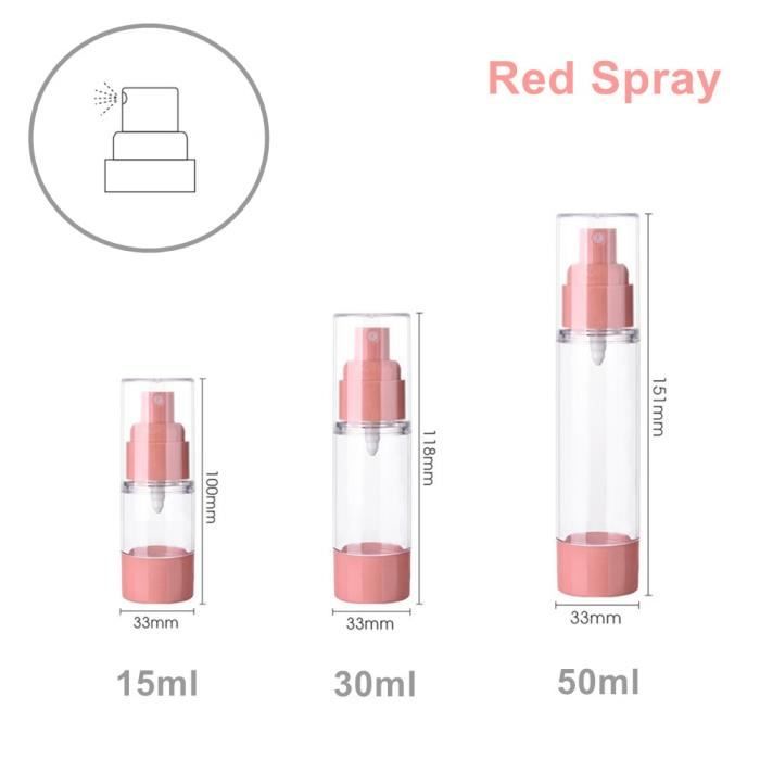 Flacon Pompe Sans Air Pour Crème - Récipient Cosmétique Voyage étanche - 15/30/50/100 Ml