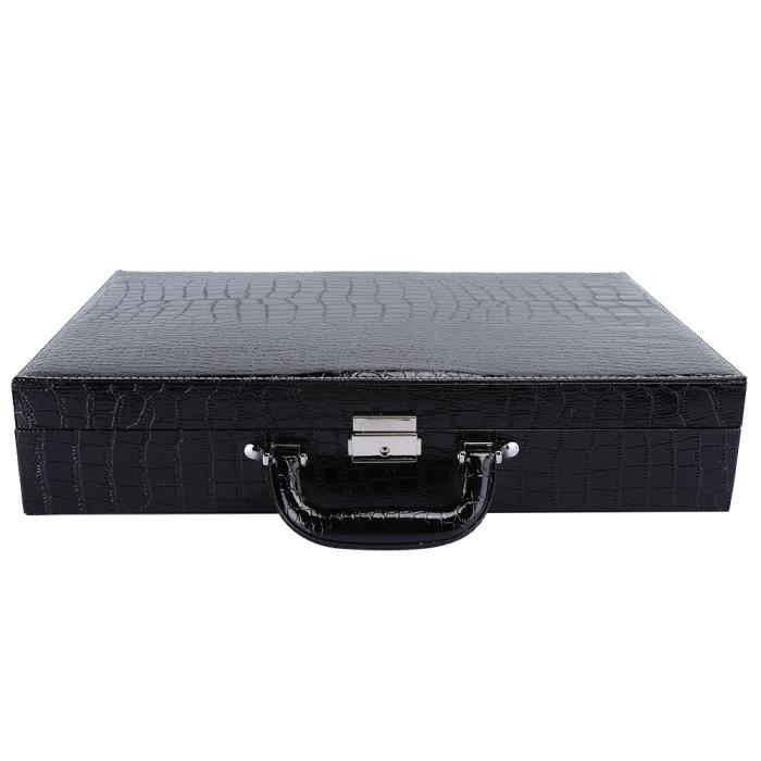 Valise Vintage En Bois - Boîte De Rangement Décorative 44,5x23x11,7 Cm, Avec Poignées Et Fermoir, Style Rétro - 7