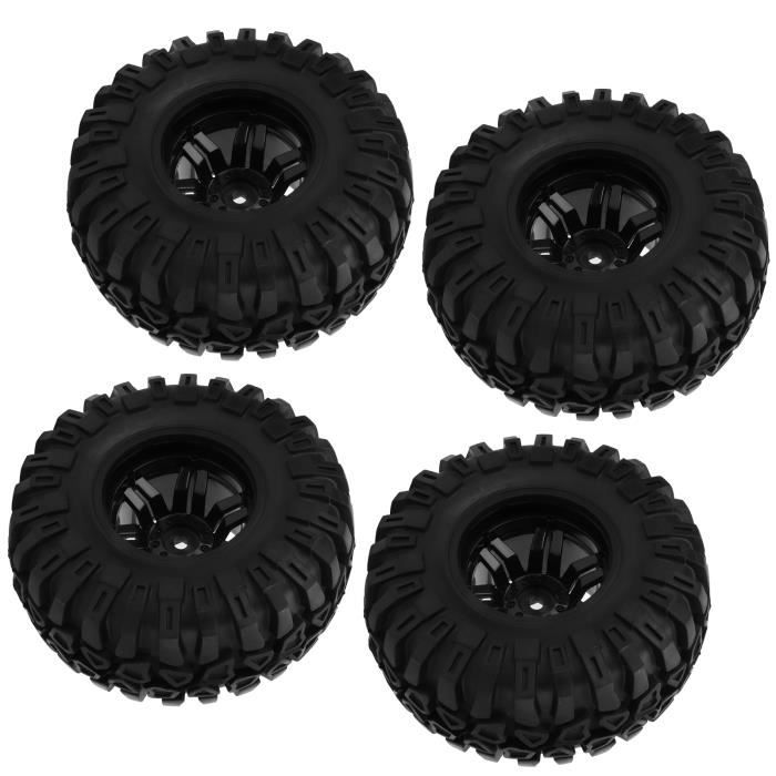 BQLZR Lot de 4 pneus de rechange en caoutchouc pour voiture RC1:10 Noir BQLZR Lot de 4 pneus de rechange en caoutchouc pour voiture RC1:10 Noir