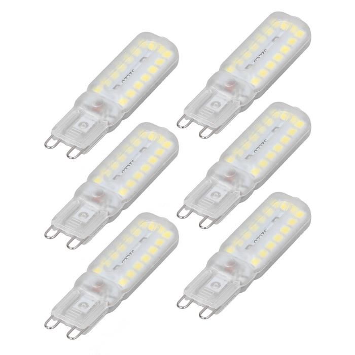 Lot de 6 ampoules LED G9 7 W à intensité variable à 360 ° pour lampe de