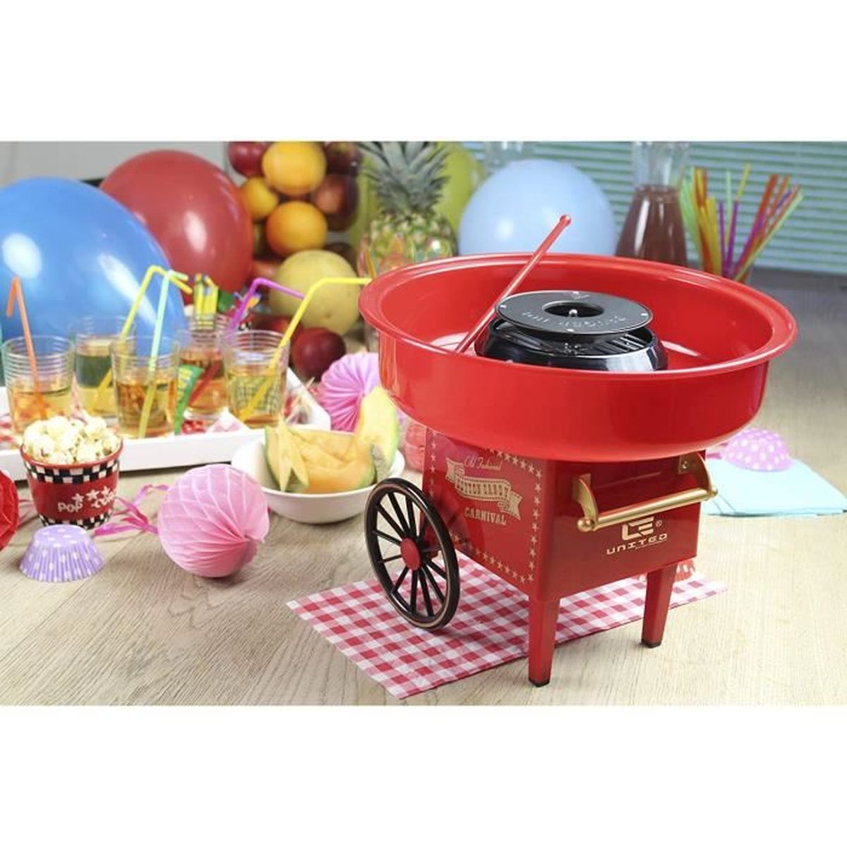 Machine à barbe à papa électrique - Machine à fabriquer du sucre en coton - Machine à papa à papa - Machine à faire soi-même - Cadeau pour enfants