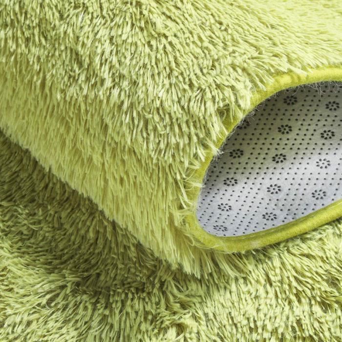 Tapis Ovale Peluche Doux - 60x120 Cm - Marron Clair - Lavable, Antidérapant - Pour Salon, Chambre, Décoration - 8