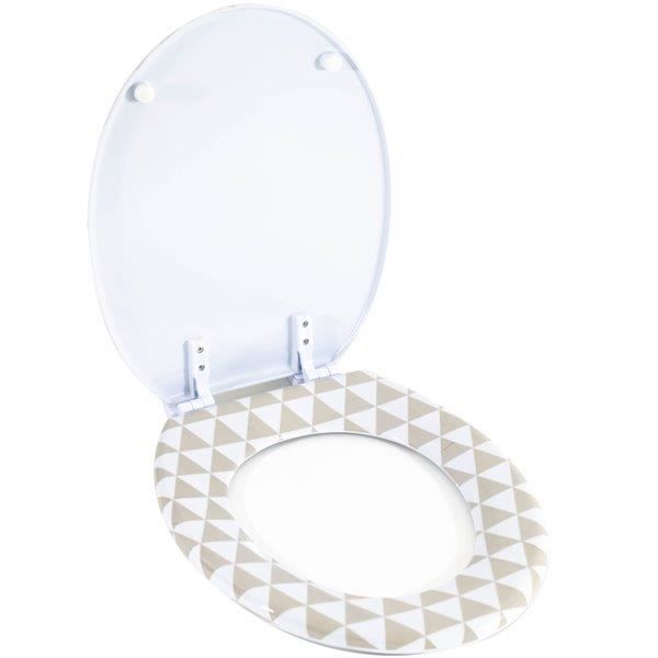 Tuiste Abattant WC Forme D, Lunette WC avec Fermeture en Douceur, Lunette  de Toilette Universelle, Duroplast, Cuvette de Toilett347 - Cdiscount  Bricolage