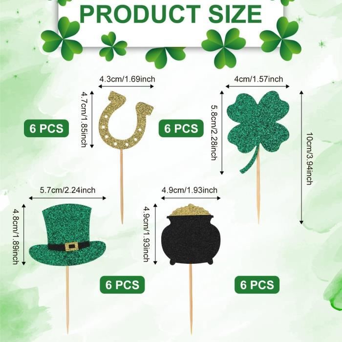 Nouveau chapeau de trèfle avec barbe pour la Saint-Patrick, fête de