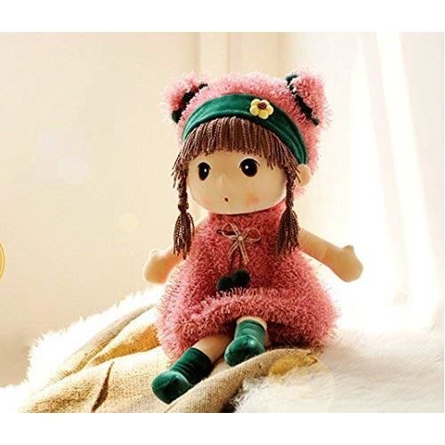 Poupée Chiffon ITODA 35cm - Fille, Peluche Douce, Robe Amovible, Cadeau Enfant