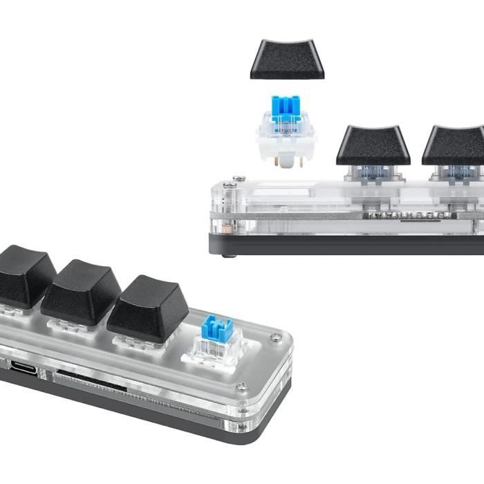 Clavier Gaming Rgb Pour Macro Avec Mécanique Multifonctionnelle, 4 Mini ...