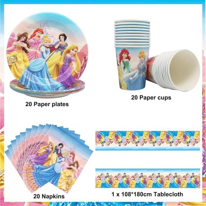 DecPtyTa Vaisselle De Fête Anniversaire Pour 20 Personnes - Assiettes, Nappes Et Serviettes