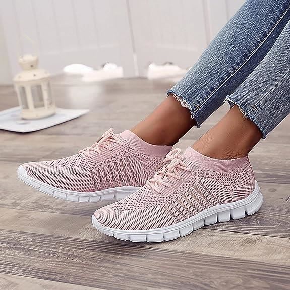 Dasongff Basket Femme Running Walking Fitness Respirant Mesh Chaussures  Sneakers Femme Baskets Athlétique Femme Running Basket Chaussure  Confortable