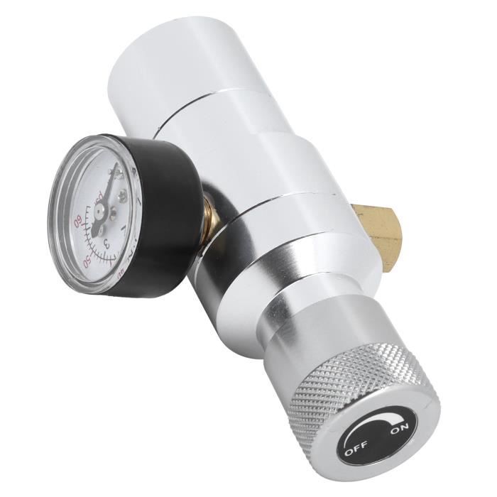TsoLay Valve de Régulation de Réservoir ON/OFF Adaptateur ASA Adaptateur de Dépresseur de Valve à Broche CO2/Air Comprimé