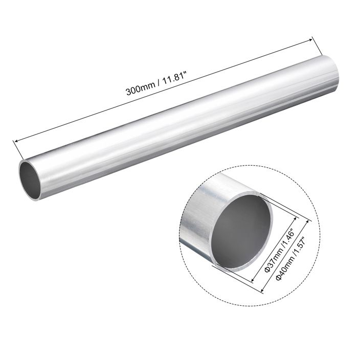 Tube/tuyau En Aluminium 6063 – Dimensions : OD 42 Mm, ID 160 Mm (?), Longueur 250 Mm – Pour Bricolage, Construction, DIY