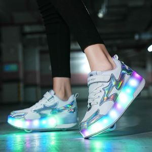 Chaussures à Roulettes Rétractables 2-en-1 – Baskets + Patins Pour Enfants Et Ados (Garçons & Filles)