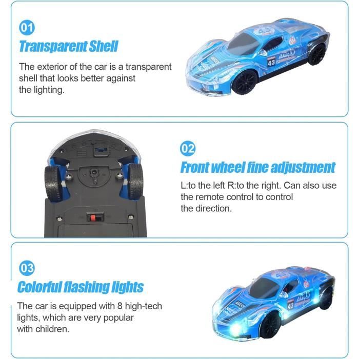Jouet de voiture t?�l?�command?� pour enfant Avec t?�l?�commande 2,4 GHz Simulation voiture de course 