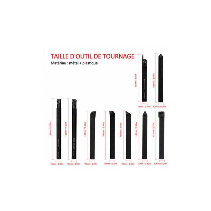 Accessoire Tournage Bois Métal ZWEquipint Repose-outil Incurvé De 30,5 Cm Pour Tournage Du Poteau 25mm Compatible Tour Mini
