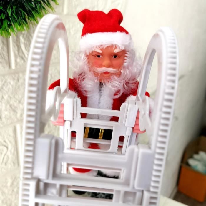 Père Noël Grimpeur Musical Lumineux - Décoration Animée Pour Arbre, Porte, Jardin - 22x13.5x12cm - 9