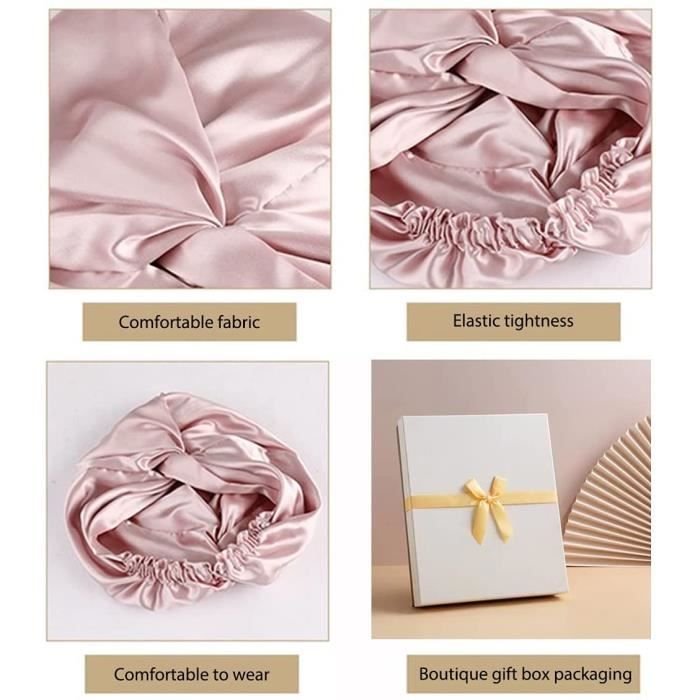 Bonnet Sommeil Femme Bonnet De Nuit Satin Réversible - Protection Cheveux Bouclés Et Frisés Pendant Le Sommeil Bonnet Nuit Satin