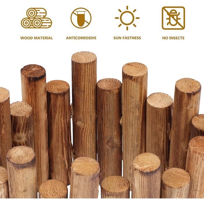 Clôture De Jardin Décorative Blanche – Lot De 4 Panneaux – 50x19,5 Cm – Plastique Résistant – Pour Bordures Et Protection