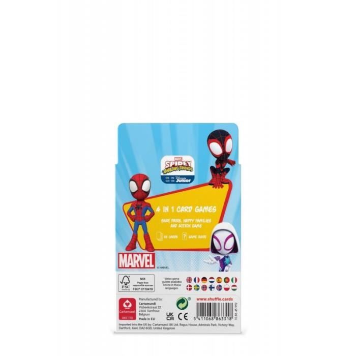 Jeu de société - CARTAMUNDI - Spidey - Shuffle - 4 en 1 - Univers ...
