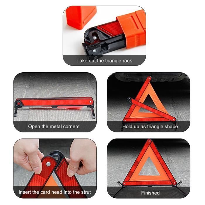 Kit Urgence Voiture - 23 en 1 - De Secour Kit Survie Auto Multifonctionne:  un triangle/ lampe de poche/ marteau de sécurité, ect. - Cdiscount Auto