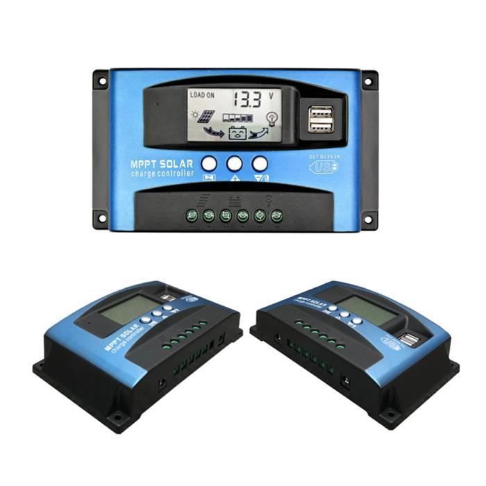 Contrôleur De Charge Solaire MPPT 60A - Écran LCD Couleur, Ports USB, Auto 12V/24V - Pour Camping-car, Villa, Bateau, Système Solaire Autonome - 11